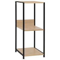 The Living Store Boekenkast - Compact design - 3 schappen - Staal en spaanplaat - 33.5 x 39.6 x 79.7 cm