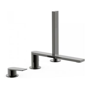 Badrand kraan Tres Project | Inbouw | Mengkraan | 2-weg | Rond | Zwart metallic