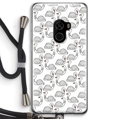 Zwanen: Xiaomi Mi Mix 2 Transparant Hoesje met koord