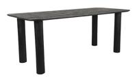 LABEL51 Eettafel 'Lucy' Mangohout, 200 x 90cm, kleur Zwart