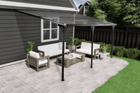 Van Kooten Livingdream Veranda 557x305 cm - antraciet - polycarbonaat dak - Bouwpakket- - Aluminium- Van Kooten