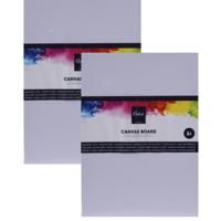 Canvas schilderdoek - 2x - A4 formaat - blanco hobby schilderpaneel