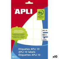 Klevende etiketten Apli Wit Papier 10 Lakens 19 x 27 mm (10 Stuks)