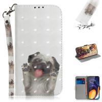 3D gekleurde tekening hond patroon horizontale Flip lederen case voor Galaxy A60 met houder & card slots & portemonnee 3D gekleurde tekening hond patroon horizontale Flip lederen case voor Galaxy A60 met houder & card slots & portemonnee
