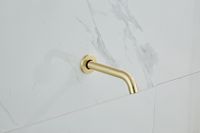 Saniclear Brass uitloop 21 cm geborsteld messing mat goud