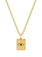 Nialaya Jewelry collier à pendentif Evil Eye - Or