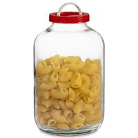 Voedsel weck/opslag container/voorraadpot - glas - 8 liter - schroefdop/draaghengsel - transparant/r - thumbnail