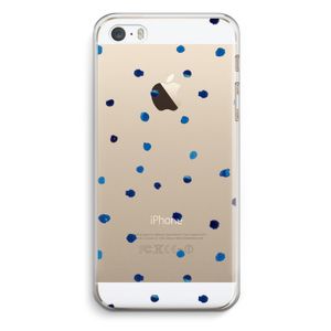 Blauwe stippen: iPhone 5 / 5S / SE Transparant Hoesje