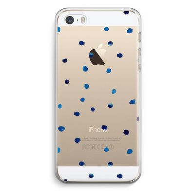 Blauwe stippen: iPhone 5 / 5S / SE Transparant Hoesje