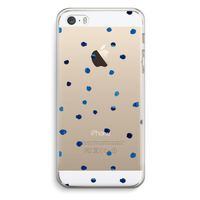 Blauwe stippen: iPhone 5 / 5S / SE Transparant Hoesje