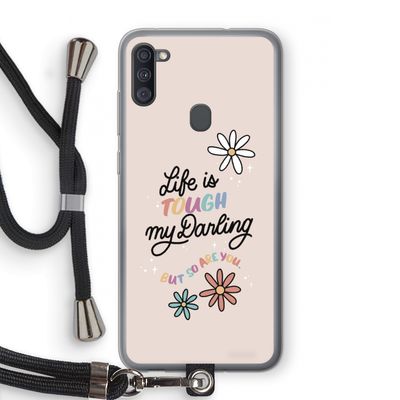 Tough Life: Samsung Galaxy A11 Transparant Hoesje met koord