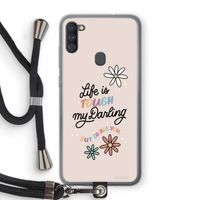 Tough Life: Samsung Galaxy A11 Transparant Hoesje met koord Tough Life: Samsung Galaxy A11 Transparant Hoesje met koord
