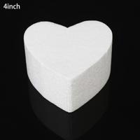 4-delige hartvormige prothese schuim bakken fondant taart zijde bloem praktijk schimmel hoogte: 10cm grootte: 4 inch