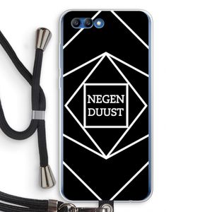 Negenduust geometrisch: Honor 10 Transparant Hoesje met koord