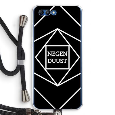Negenduust geometrisch: Honor 10 Transparant Hoesje met koord