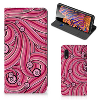 Samsung Xcover Pro Bookcase Swirl Pink - thumbnail