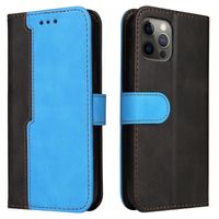 Samsung Galaxy A52 hoesje - Bookcase - Koord - Pasjeshouder - Portemonnee - Tweekleurig - Kunstleer - Zwart/Blauw