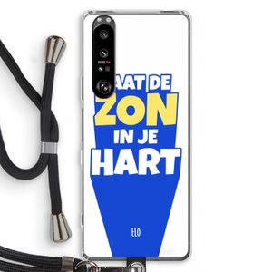 Laat de zon in je hart: Sony Xperia 1 III Transparant Hoesje met koord