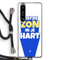Laat de zon in je hart: Sony Xperia 1 III Transparant Hoesje met koord