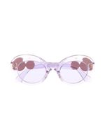 Versace Kids lunettes de soleil Medusa à monture transparente - Violet