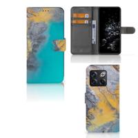 OnePlus 10T | Bookcase | Marble Blue Gold
