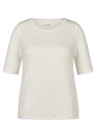 Rabe - Offwhite T-shirt relief effen - Maat 50