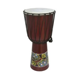 Bongo drums/trommel handgemaakt - hoogte 50 cm - met Afrikaanse print   -