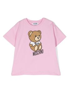 Moschino Kids t-shirt à motif Teddy Bear - Rose