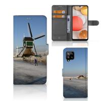 Samsung Galaxy A42 5G | Flip Cover | Schaatsers | Portemonnee hoesje Samsung Galaxy A42 5G | Flip Cover | Schaatsers | Portemonnee hoesje