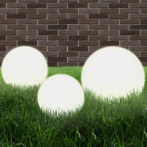 VidaXL Led-bollampen rond 20/30/40 cm pmma 3 st