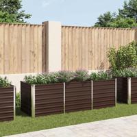 Plantenbak verhoogd 240x80x77 cm gegalvaniseerd staal bruin