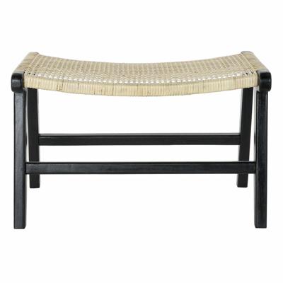 Kruk DKD Home Decor 8424001823192 65 x 47 x 40 cm Natuurlijk Teakboom Zwart