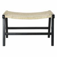 Kruk DKD Home Decor 8424001823192 65 x 47 x 40 cm Natuurlijk Teakboom Zwart