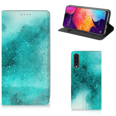 Bookcase Samsung Galaxy A50 Painting Blue Bookcase Samsung Galaxy A50 Painting Blue