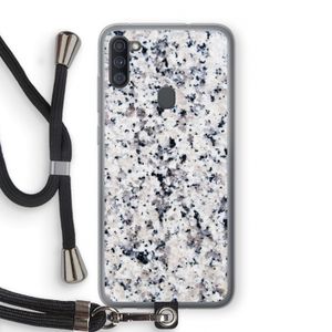 Gespikkelde marmer: Samsung Galaxy A11 Transparant Hoesje met koord