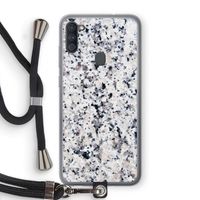 Gespikkelde marmer: Samsung Galaxy A11 Transparant Hoesje met koord