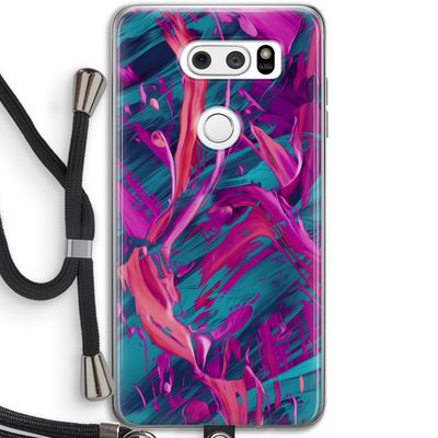 Pink Clouds: LG V30 Transparant Hoesje met koord