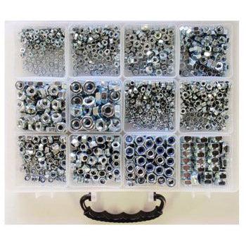 Bofix 220200 doos assortiment 12 vaks moeren en borgmoeren