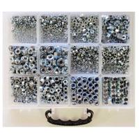 Bofix 220200 doos assortiment 12 vaks moeren en borgmoeren