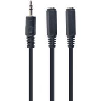 Gembird CCA-415-0.1M audio kabel 0,1 m 3.5mm 2 x 3.5mm Zwart - thumbnail