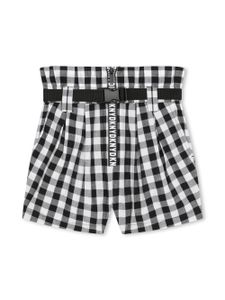 Dkny Kids short à carreaux - Noir