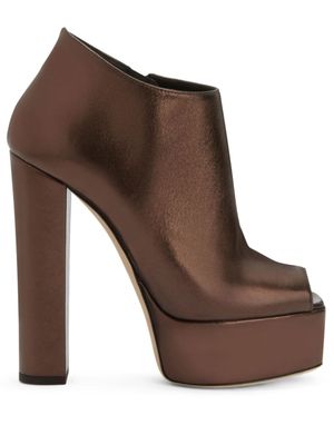 Giuseppe Zanotti bottines Judith 120 mm à plateforme - Marron