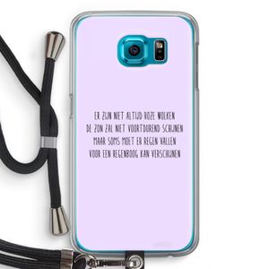 Regenboog: Samsung Galaxy S6 Transparant Hoesje met koord