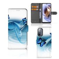 Motorola Moto G31 | G41 | Telefoonhoesje | Met pasjeshouder | Vlinders
