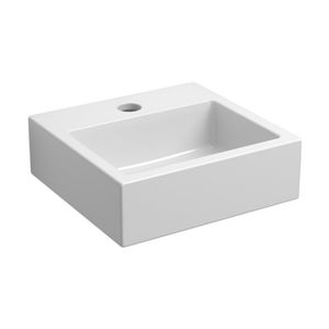 Fontein Clou Flush 1 28x27x9cm Keramiek Glans Wit (Met Kraangat)