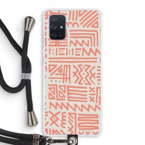 Marrakech Pink: Samsung Galaxy A71 Transparant Hoesje met koord