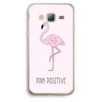 Pink positive: Samsung Galaxy J3 (2016) Transparant Hoesje - thumbnail