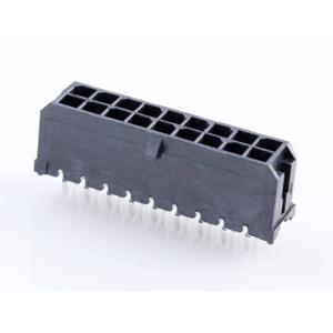 Molex 430451814 Male header, inbouw (standaard) Totaal aantal polen: 18 Rastermaat: 3.00 mm Inhoud: 1 stuk(s) Tray