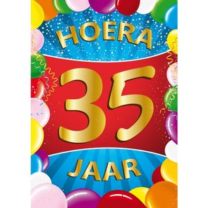 35 jaar mega deurposter