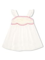 Chloé Kids robe sans manches à empiècements en crochet - Blanc